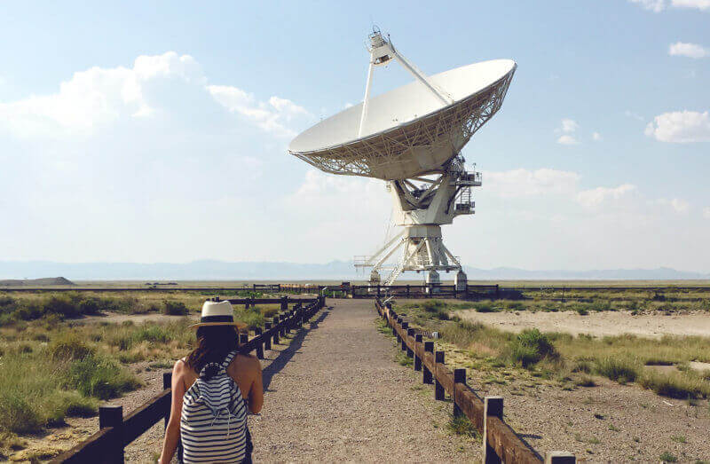 Eva Grall at the Very Large Array in New Mexico