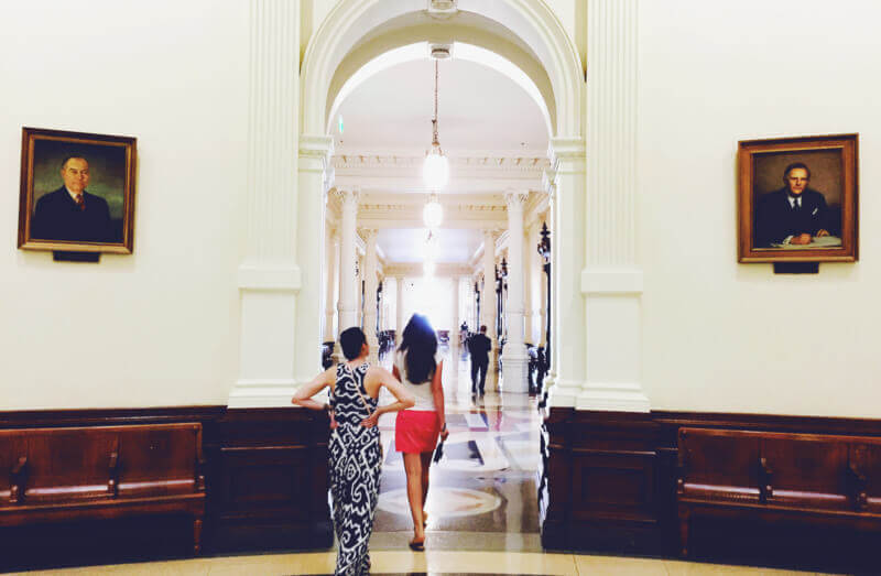 She's So Bright - Me & Galiya inside the Austin Capitol