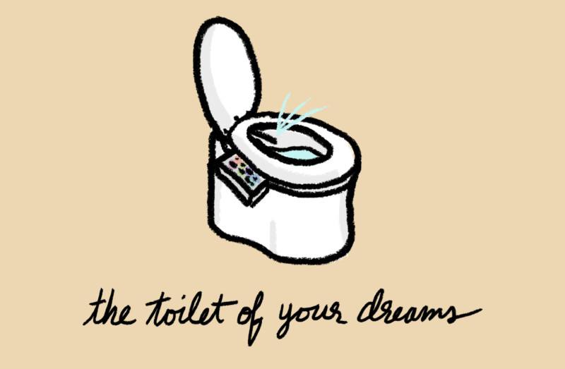 Things We Need to Import From Japan - She's So Bright, Toilet, Washlet, Toto, Animation, Funny Illustration